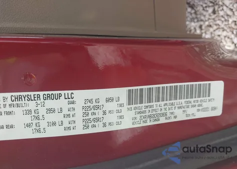 2012 Volkswagen Routan Se z USA, uszkodzony, nr VIN 2C4RVABG9CR293836